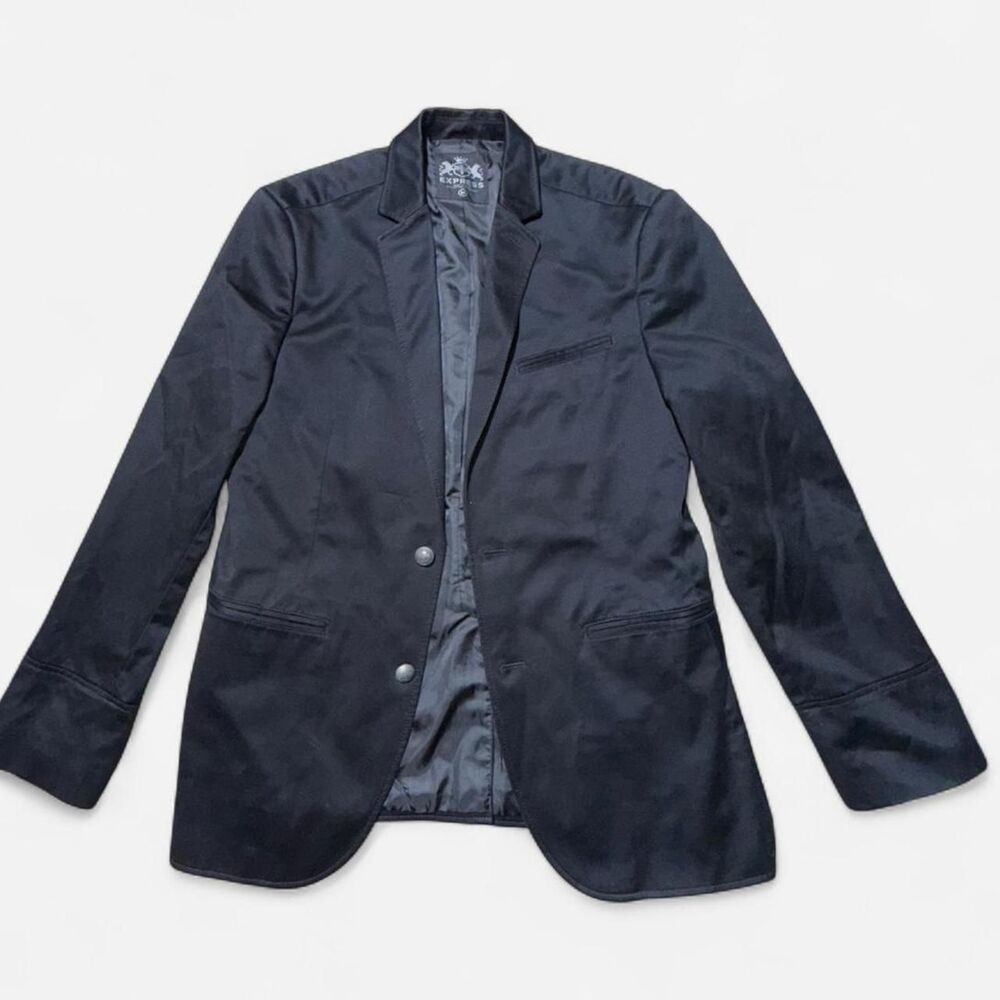 Express Men's Black and Navy Jacket